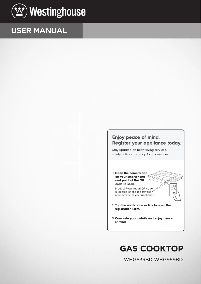 Image de la première page du manuel de l'appareil WHG639BD