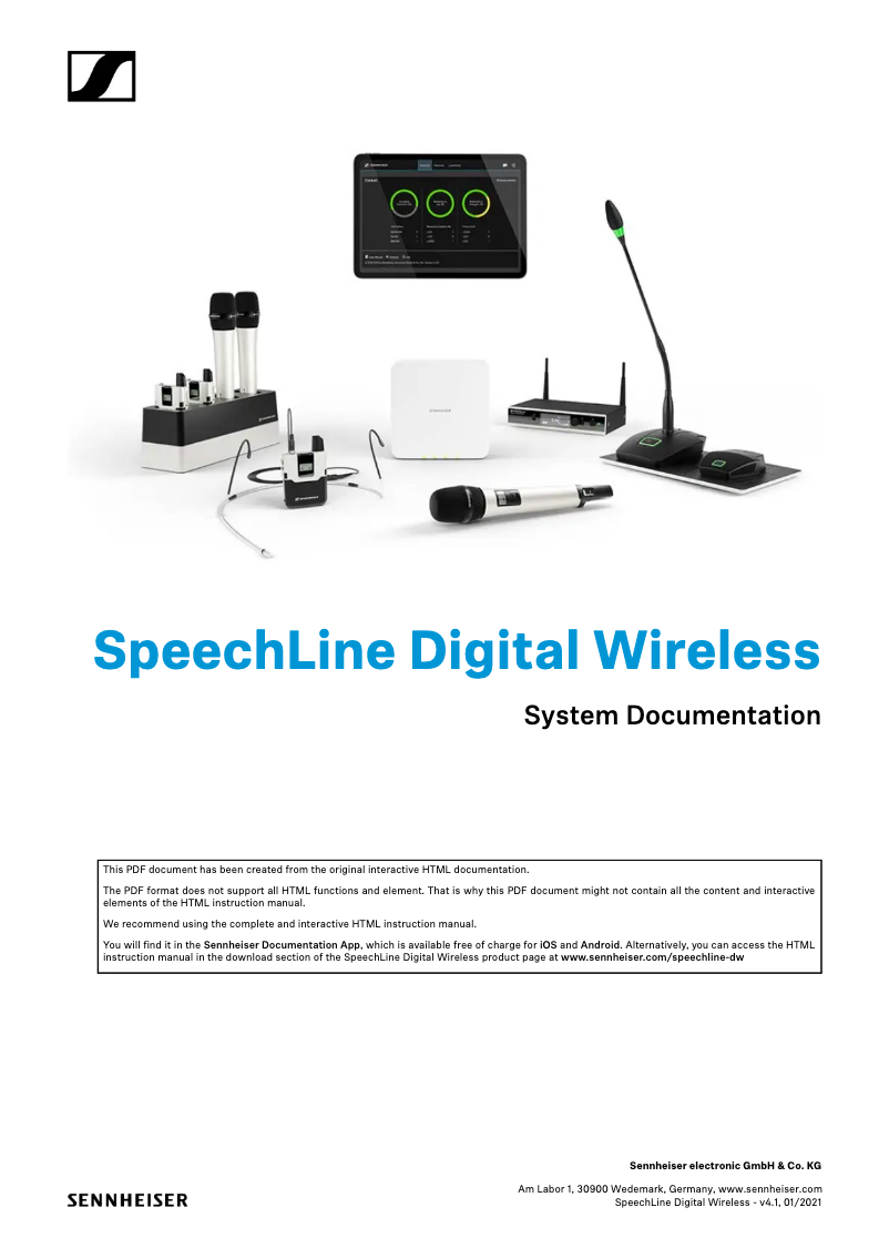 Page 1 de la notice Manuel utilisateur Sennheiser SL Headmic Set DW-3-EU