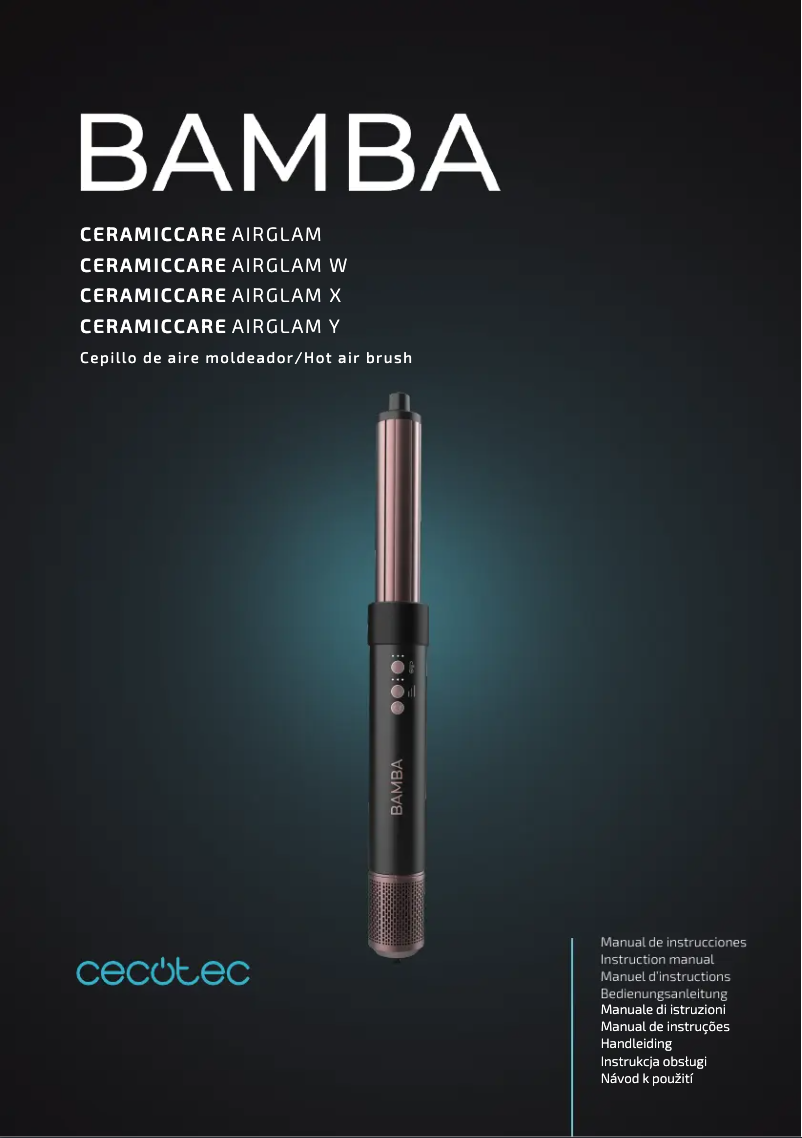 Page 1 de la notice Manuel utilisateur Cecotec Bamba CeramicCare AirGlam