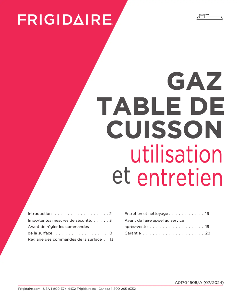 Image de la première page du manuel de l'appareil PCCG3080AS