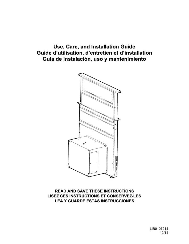 Page 1 de la notice Manuel utilisateur Elica Rise PRF0106864