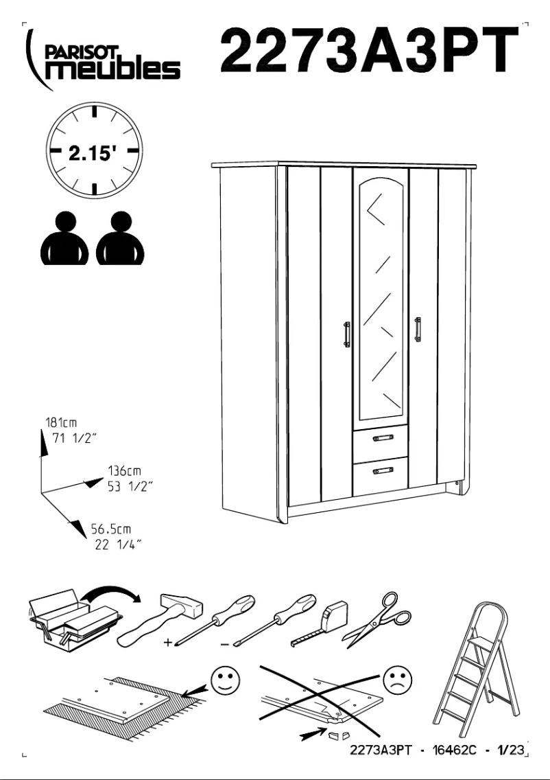 Image de la première page du manuel de l'appareil Biotiful 2273A3PT