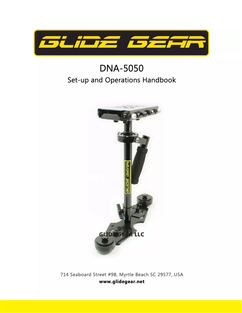 Page 1 de la notice Manuel utilisateur Glide Gear DNA 5050