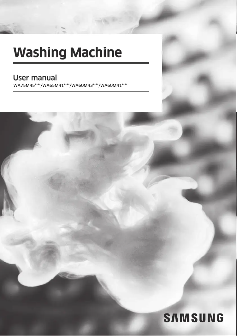 Page 1 de la notice Manuel utilisateur Samsung WA60M4101