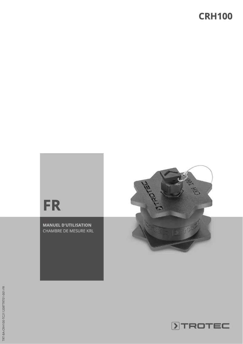 Image de la première page du manuel de l'appareil CRH100