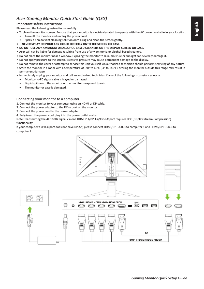 Página 1 del manual Manual de usuario Acer X32FP
