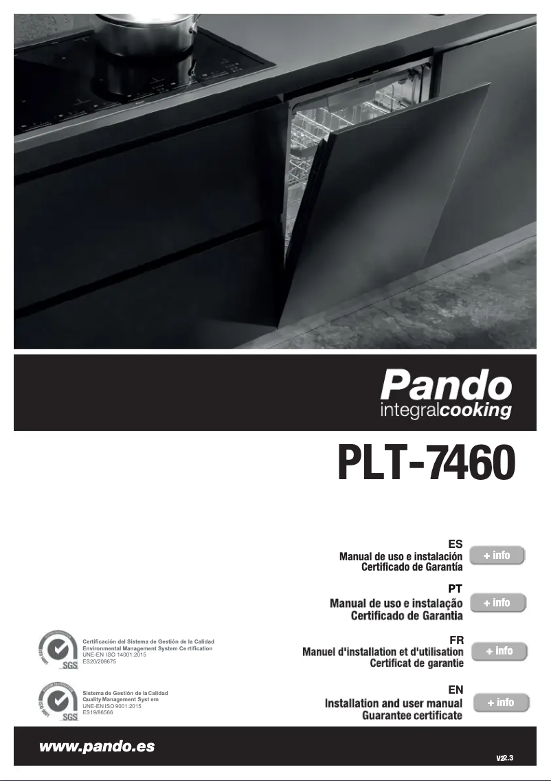 Page 1 de la notice Manuel utilisateur Pando PLT-7460