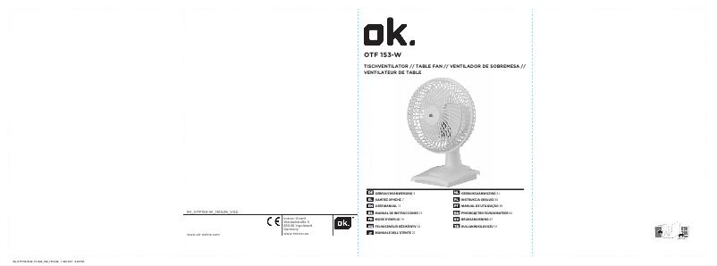 Page 1 de la notice Manuel utilisateur OK OTF 153-W