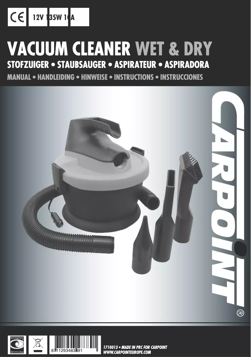 Page n°1 - Manuel utilisateur Carpoint 1710013