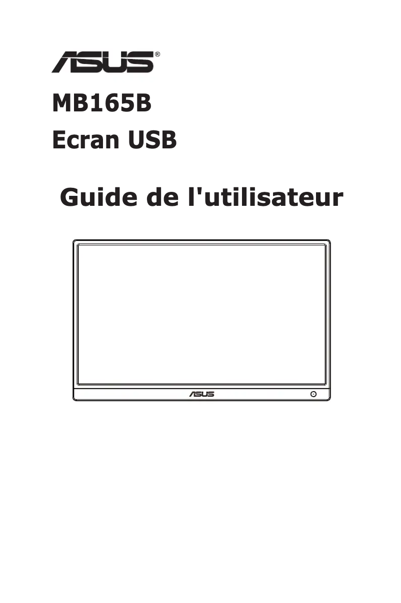 Image de la première page du manuel de l'appareil ZenScreen MB165B