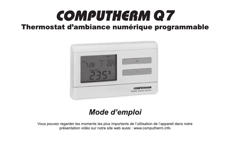 Image de la première page du manuel de l'appareil Q7