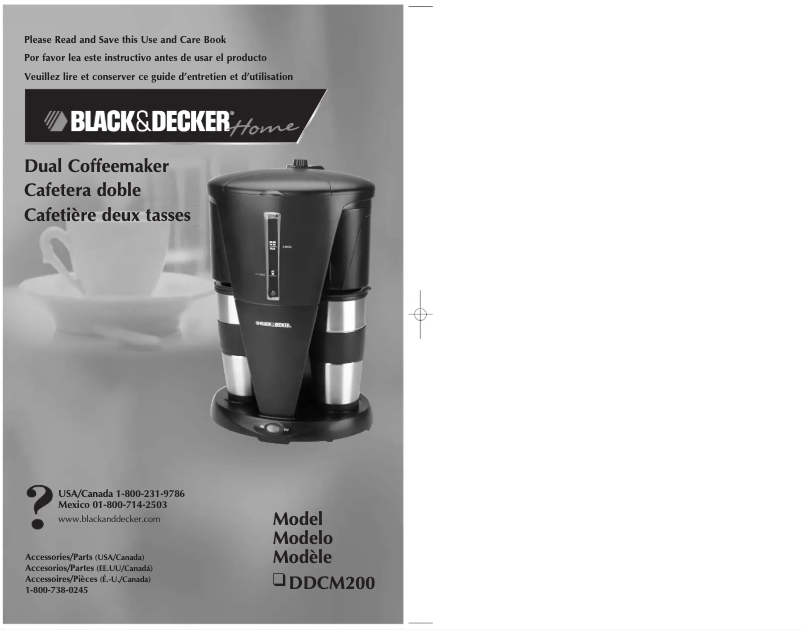 Page 1 de la notice Manuel utilisateur Black & Decker DDCM200