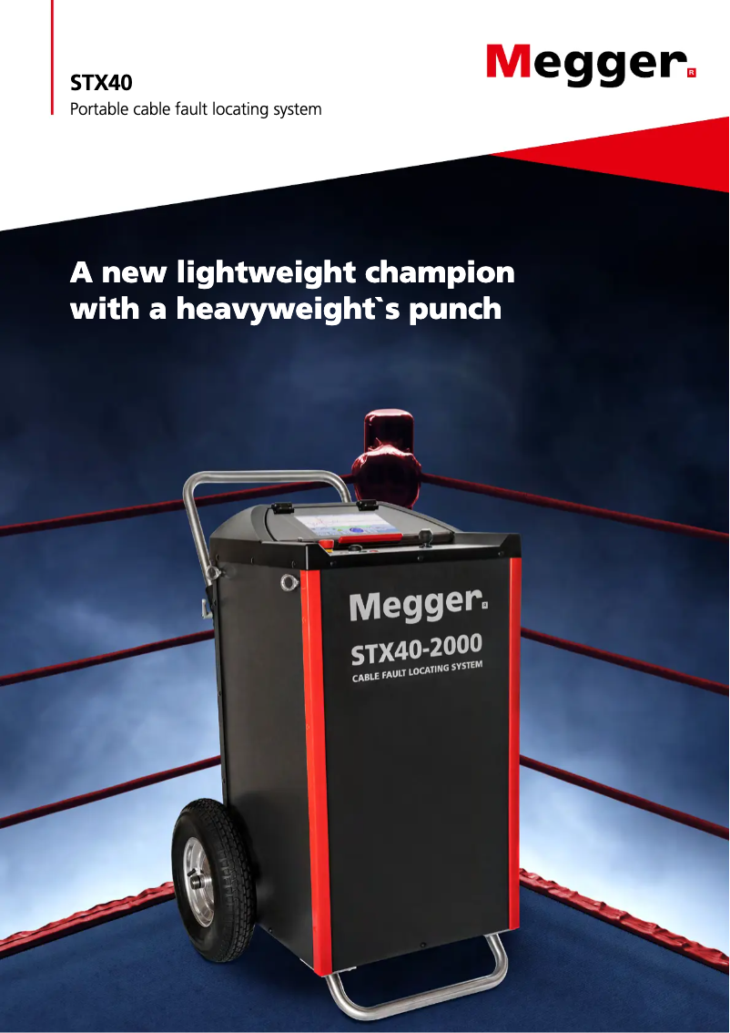 Page 1 de la notice Brochure Megger STX 40