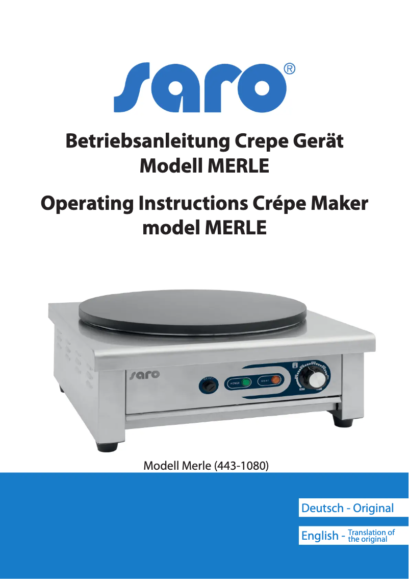 Página 1 del manual Manual de usuario Saro MERLE