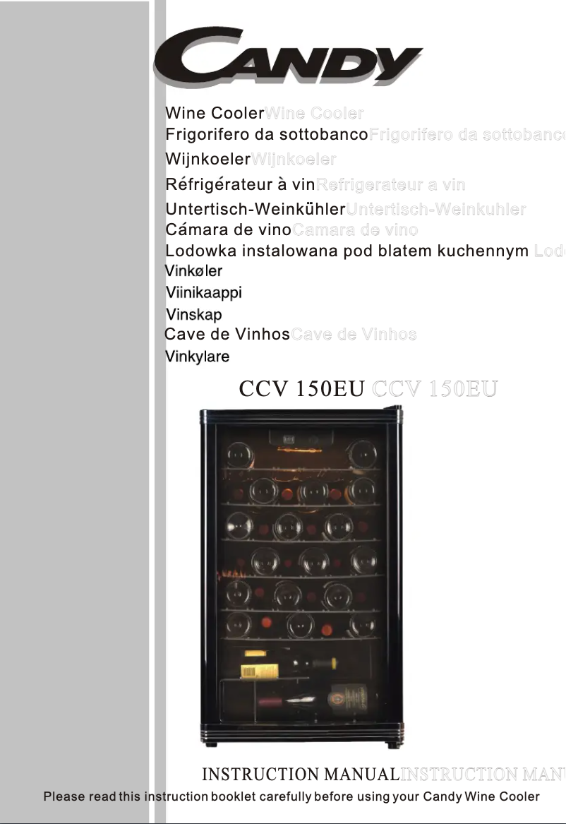 Page 1 de la notice Manuel utilisateur Candy CCV 150 EU