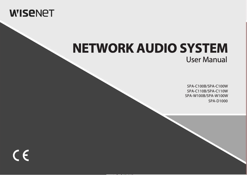 Page n°1 - Manuel utilisateur Hanwha SPA-W100W