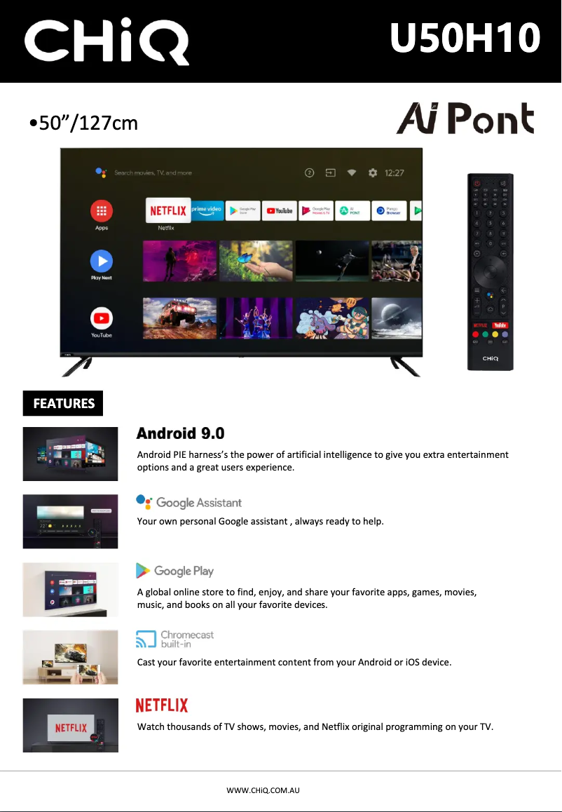 Image de la première page du manuel de l'appareil U50H10