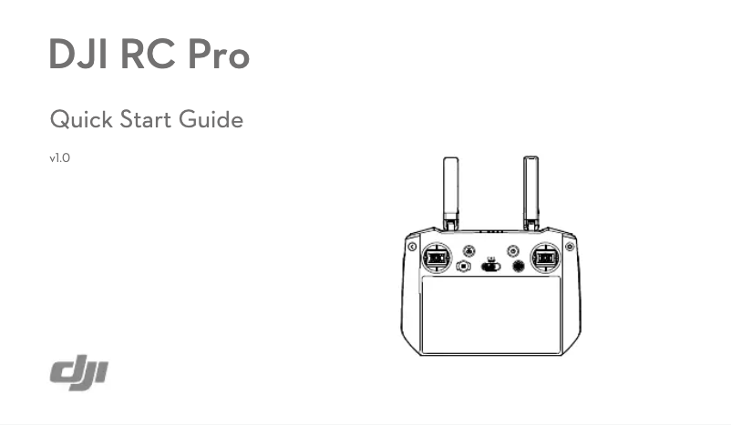 Page n°1 - Guide de démarrage rapide DJI RC Pro