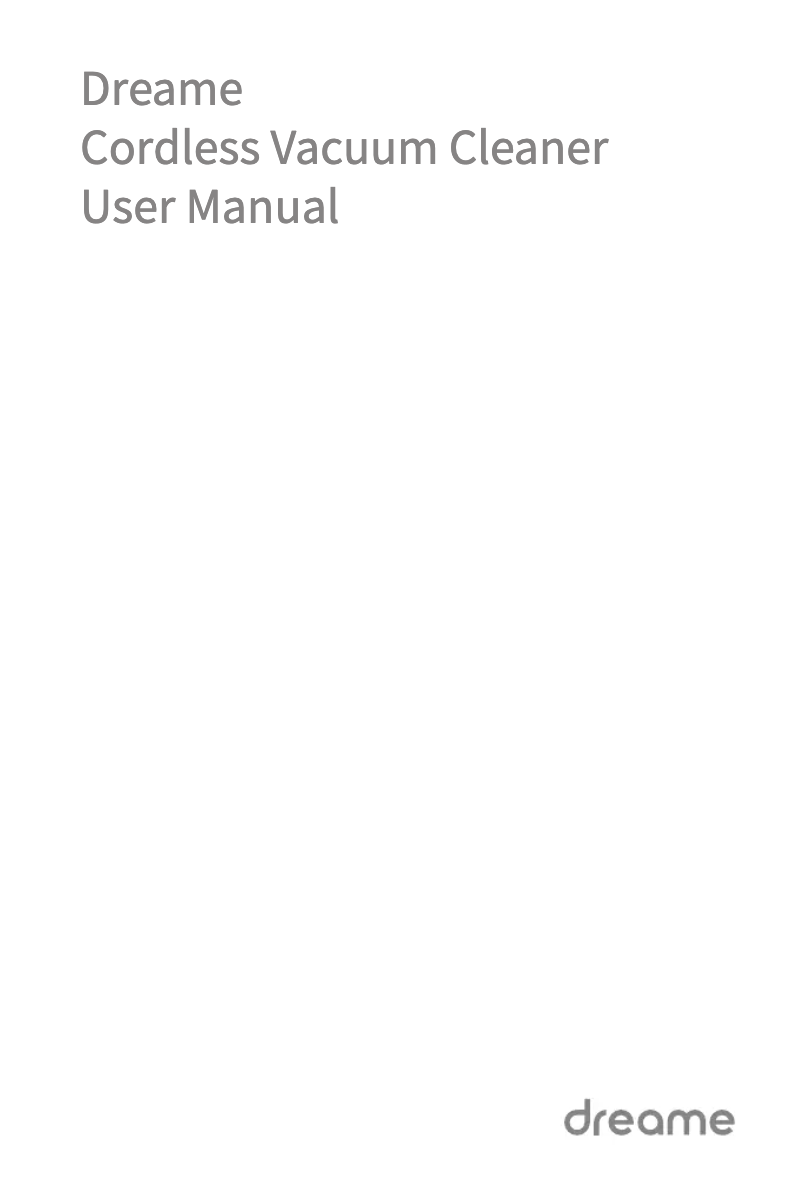 Page n°1 - Manuel utilisateur Dreame V10 Pro
