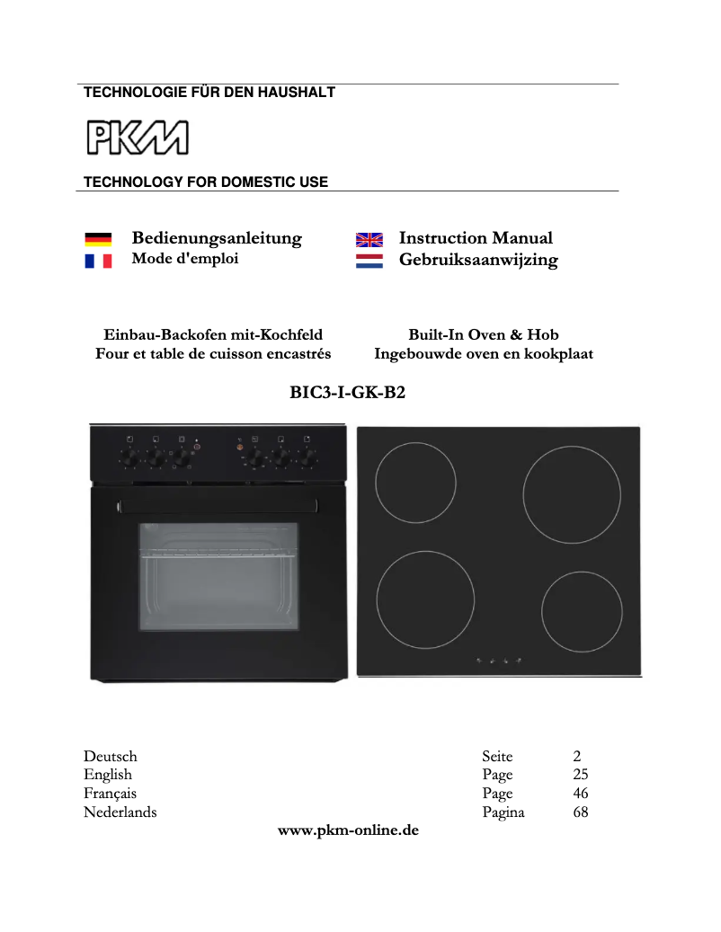 Image de la première page du manuel de l'appareil BIC3-I-GK-B2