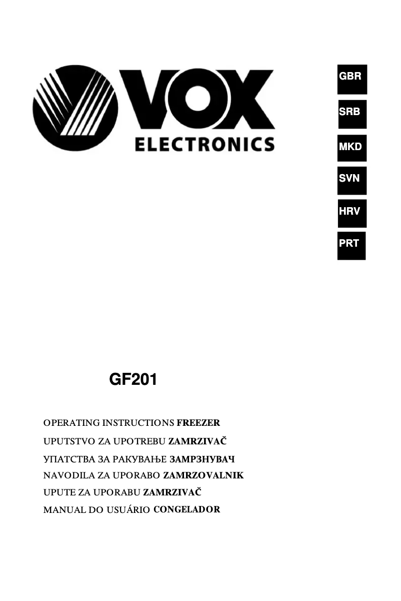 Página 1 del manual Manual de usuario VOX GF201