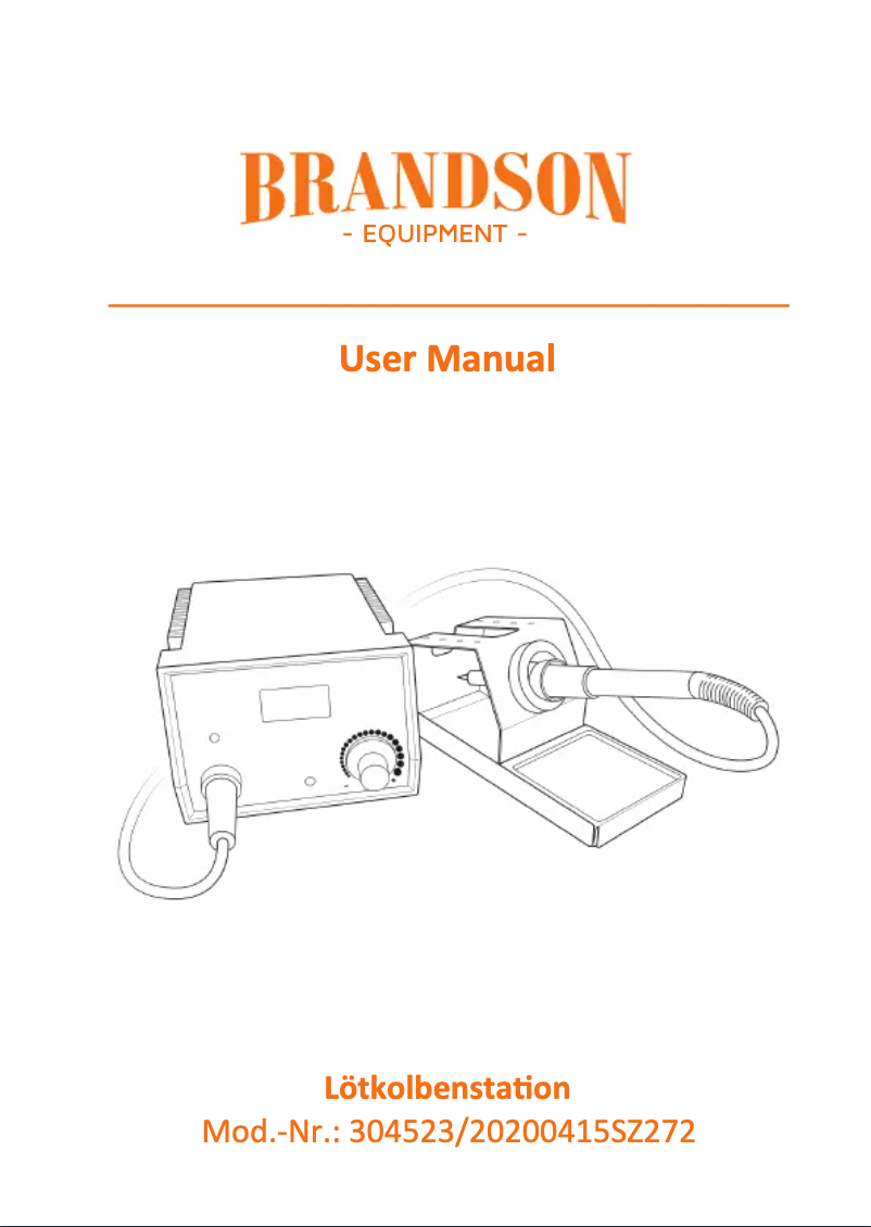 Page 1 de la notice Manuel utilisateur Brandson 304523