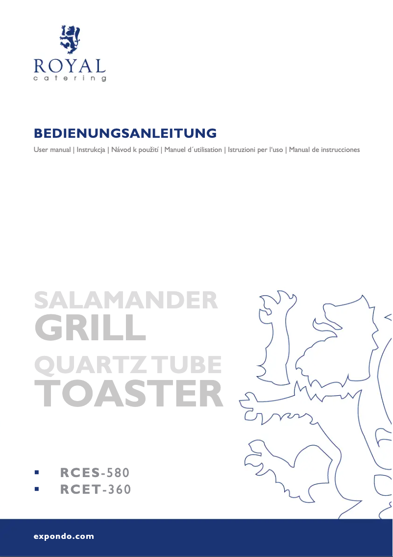 Page 1 de la notice Manuel utilisateur Royal Catering RCES-580