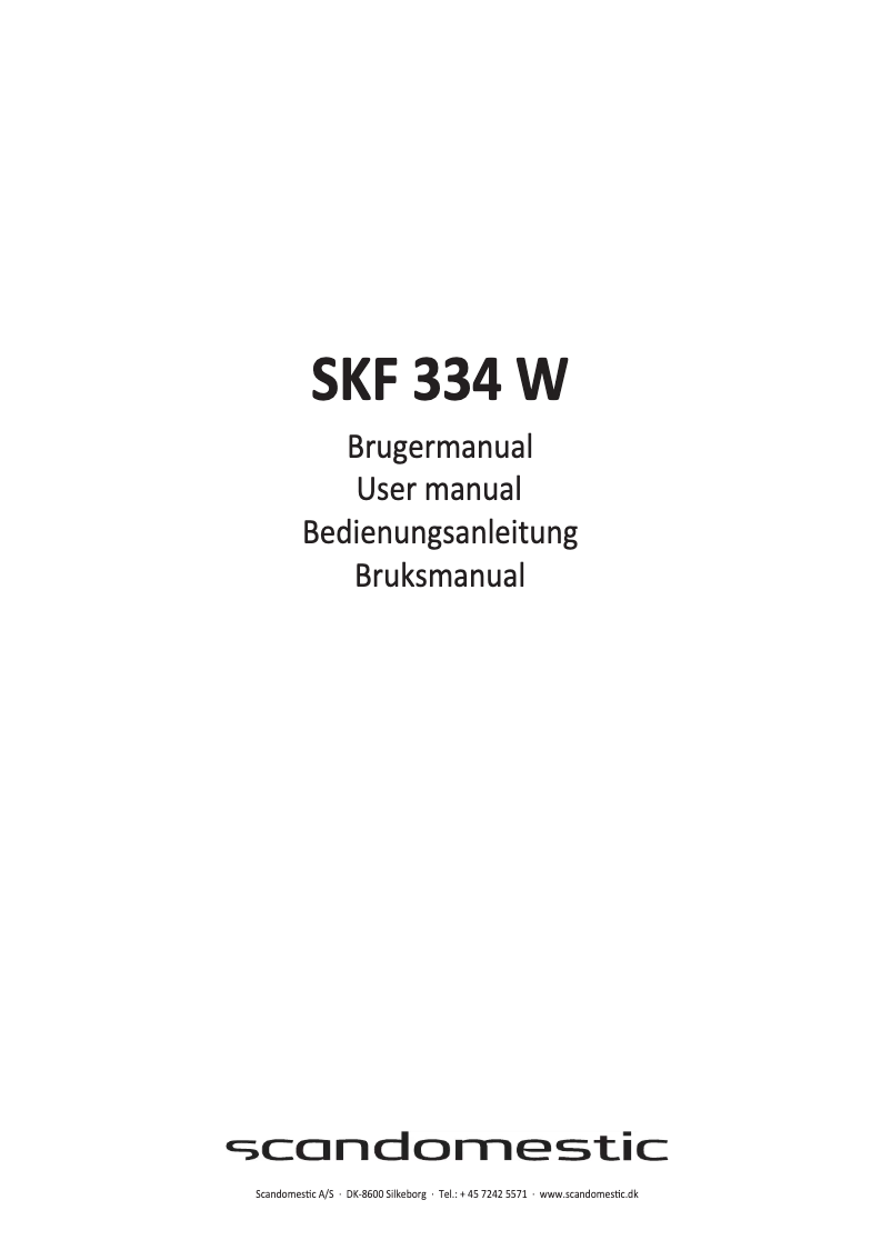 Image de la première page du manuel de l'appareil SKF 334 W