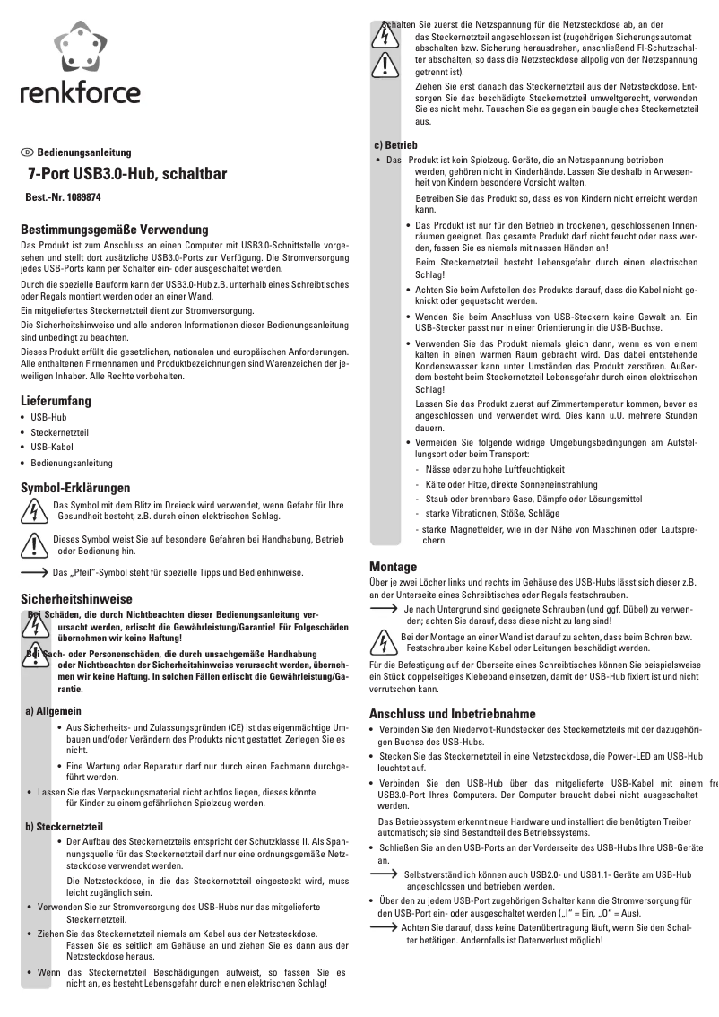 Imagen de la primera página del manual del dispositivo RF-3269622