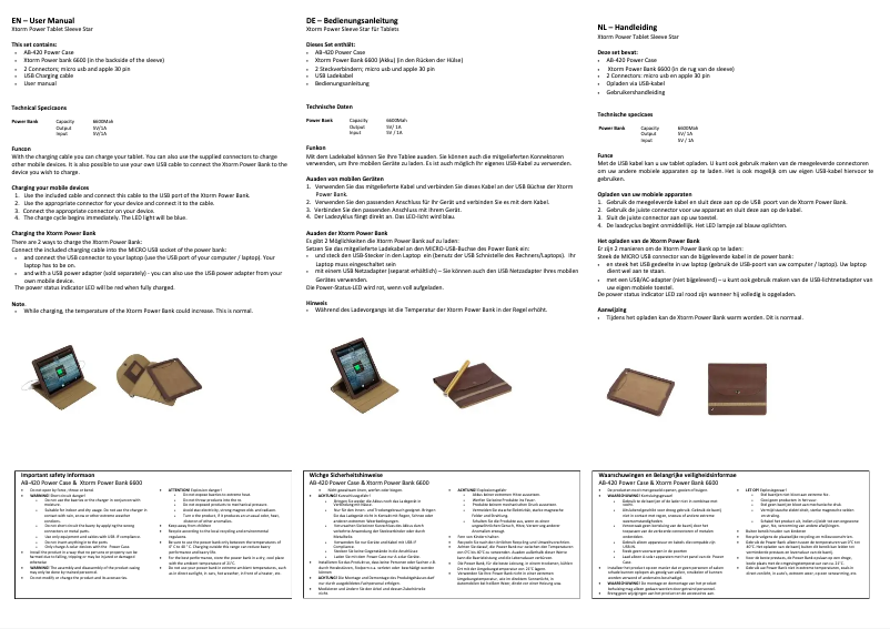 Image de la première page du manuel de l'appareil AB420