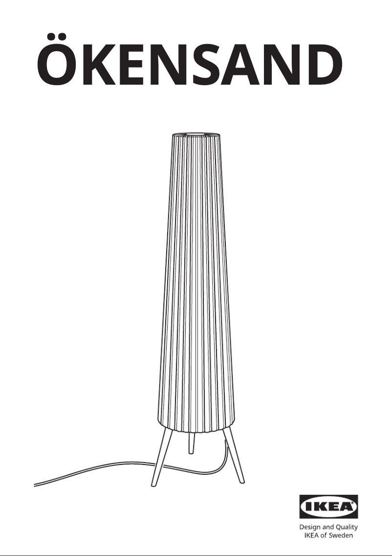 Page 1 de la notice Manuel utilisateur Ikea ÖKENSAND 205.415.30