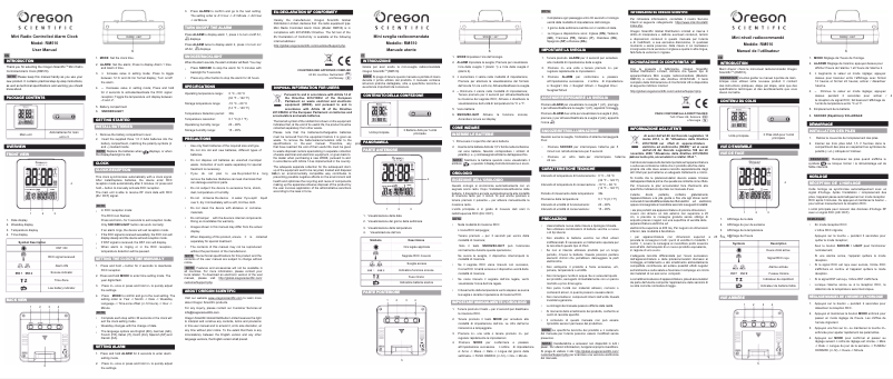 Page 1 de la notice Manuel utilisateur Oregon Scientific RM510
