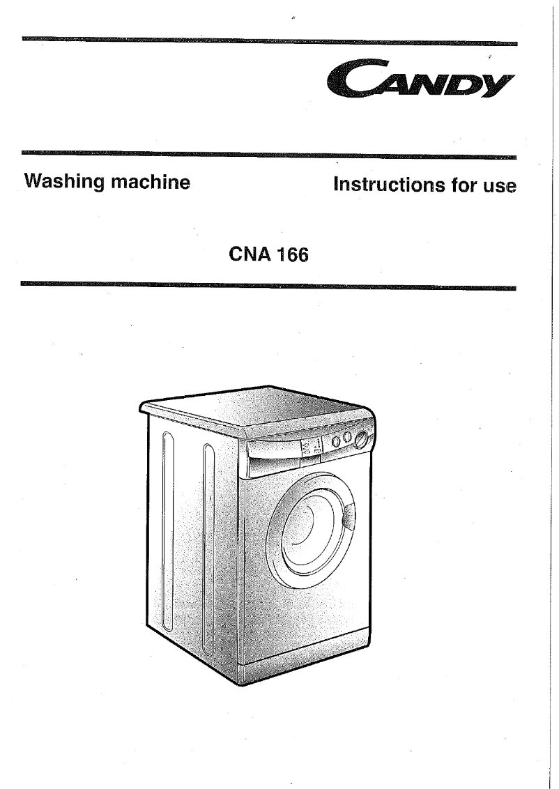 Page 1 de la notice Manuel utilisateur Candy CNA 166
