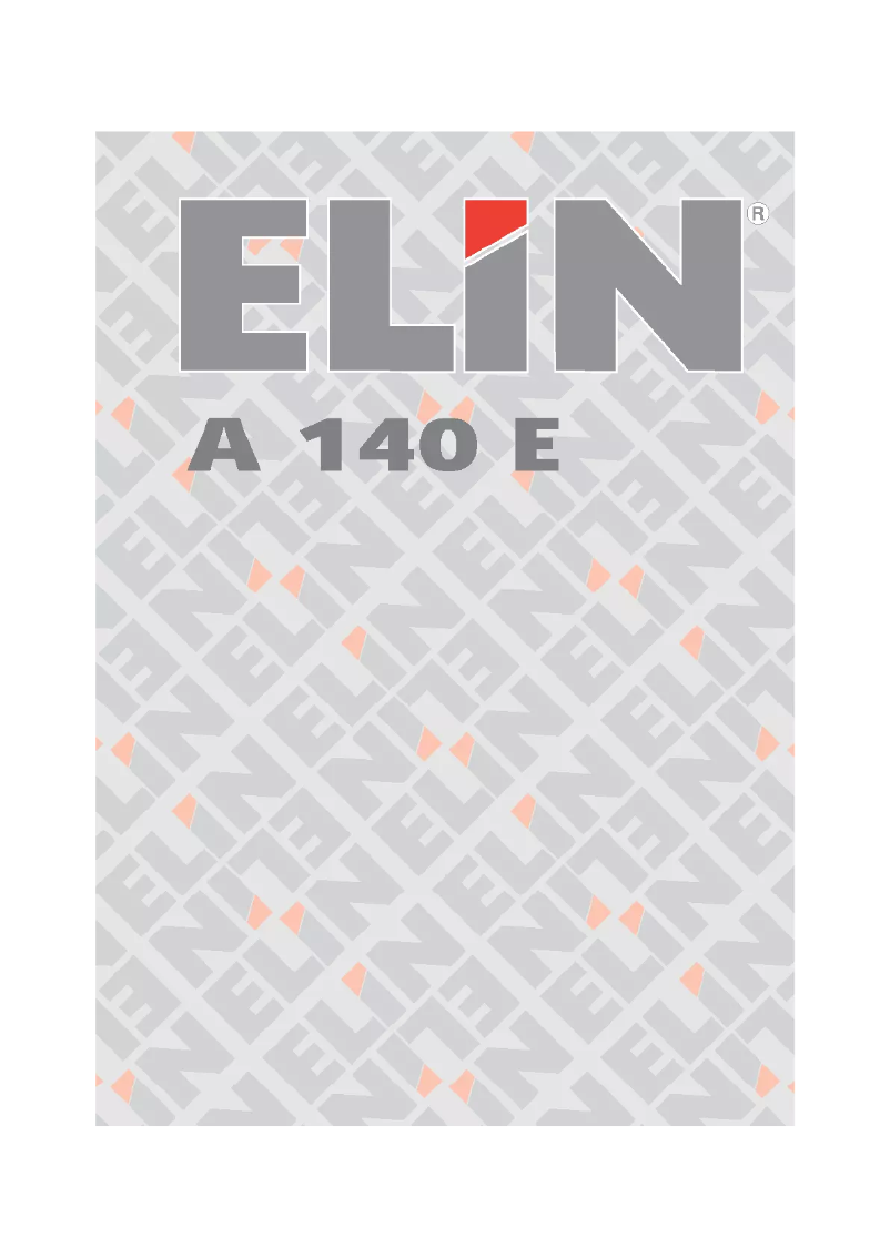 Page n°1 - Manuel utilisateur ELIN A140E