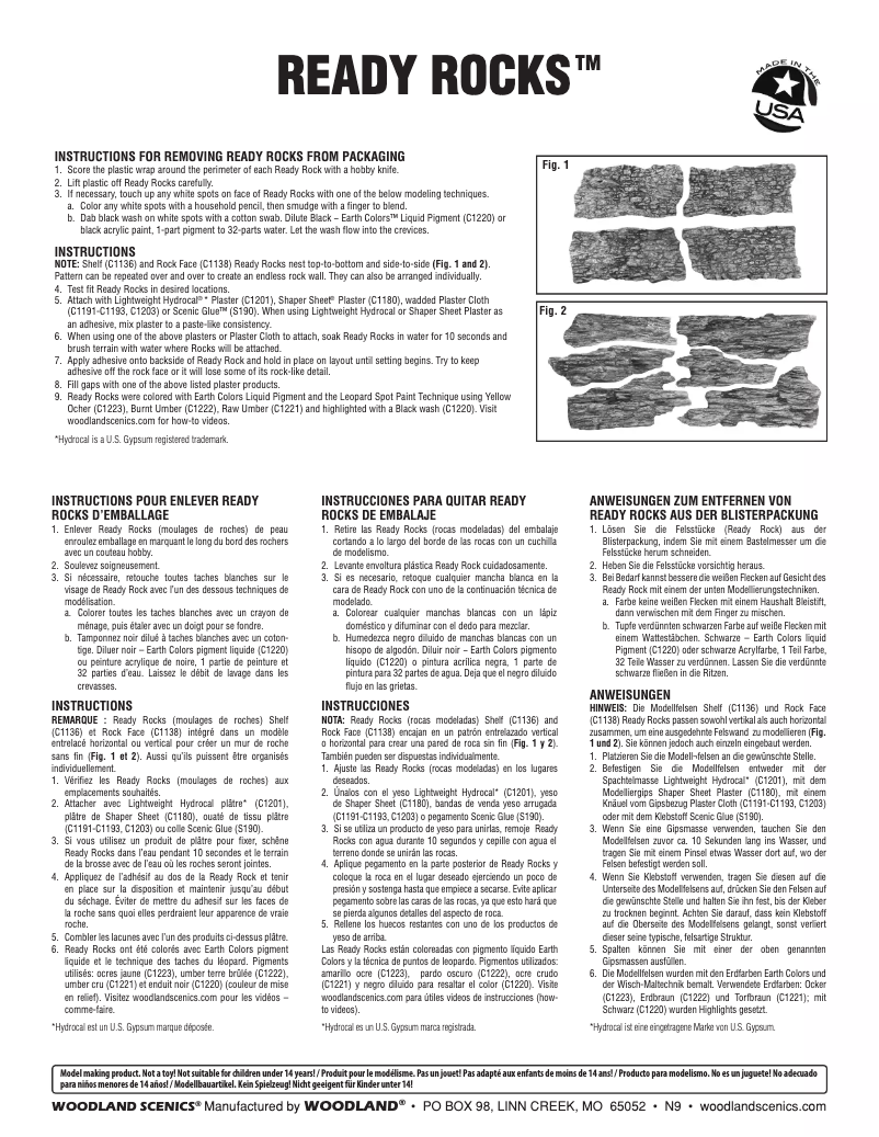 Page n°1 - Manuel utilisateur Woodland Scenics C1142
