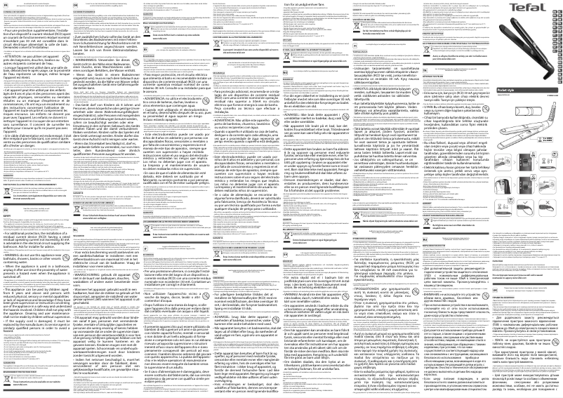 Page n°1 - Manuel utilisateur Tefal Pocket Style HS2515