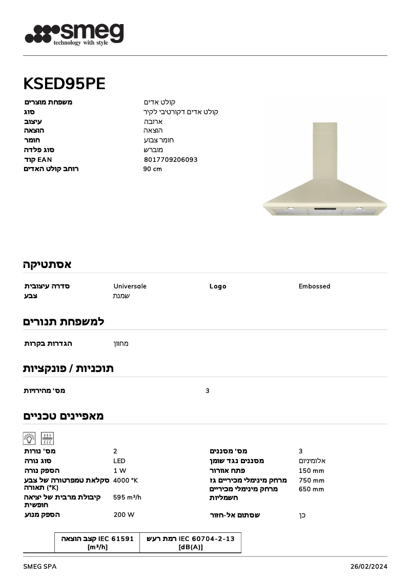 Image de la première page du manuel de l'appareil KSED95PE