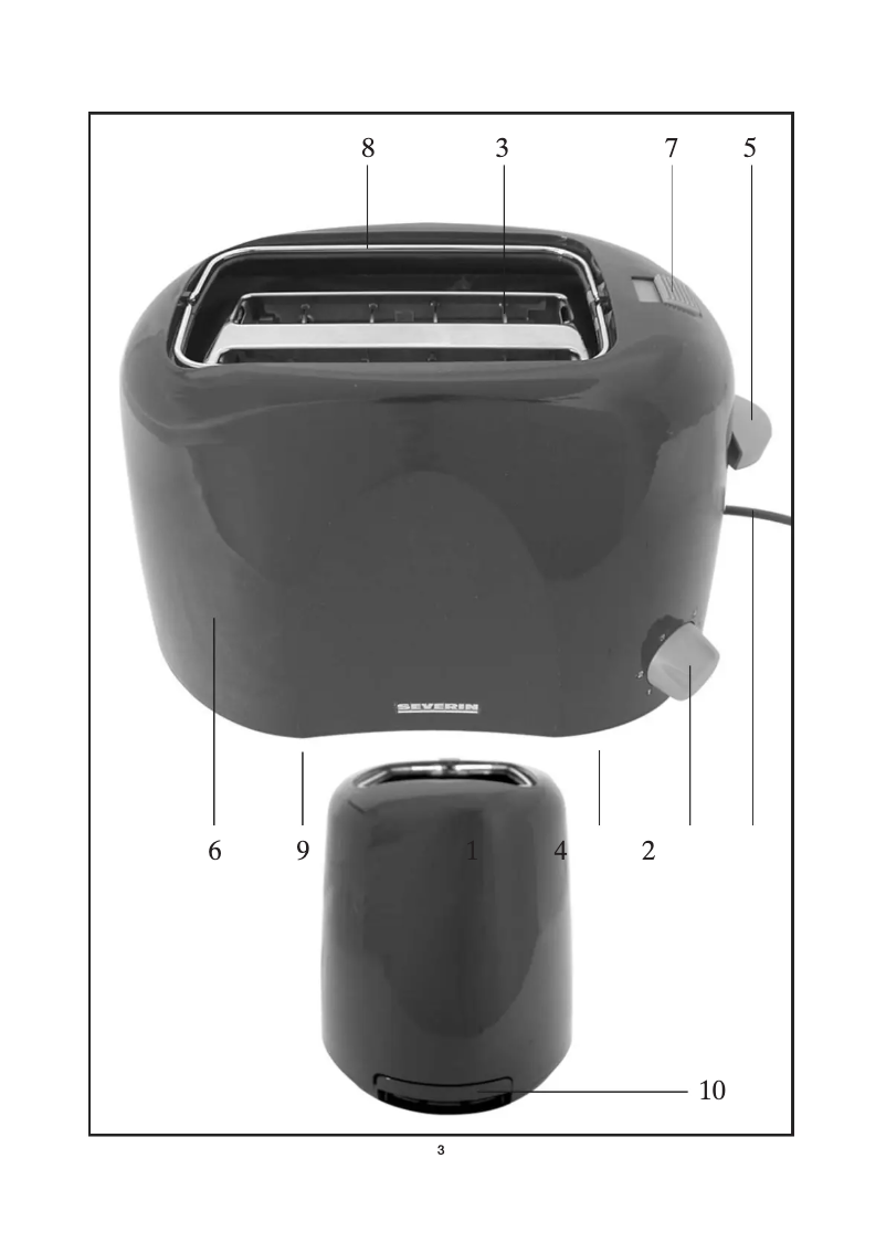 Page 1 of the manual User Manual Severin AT2586