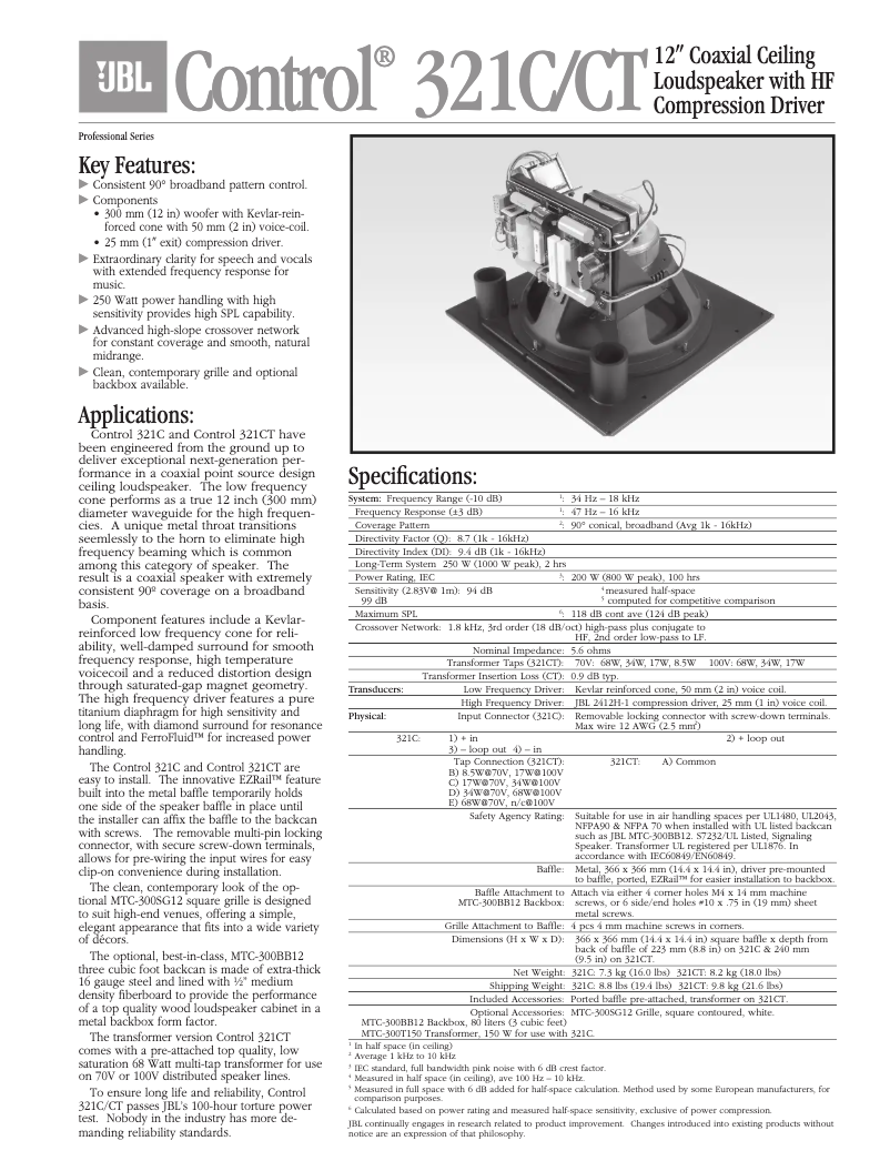 Image de la première page du manuel de l'appareil Control 321CT