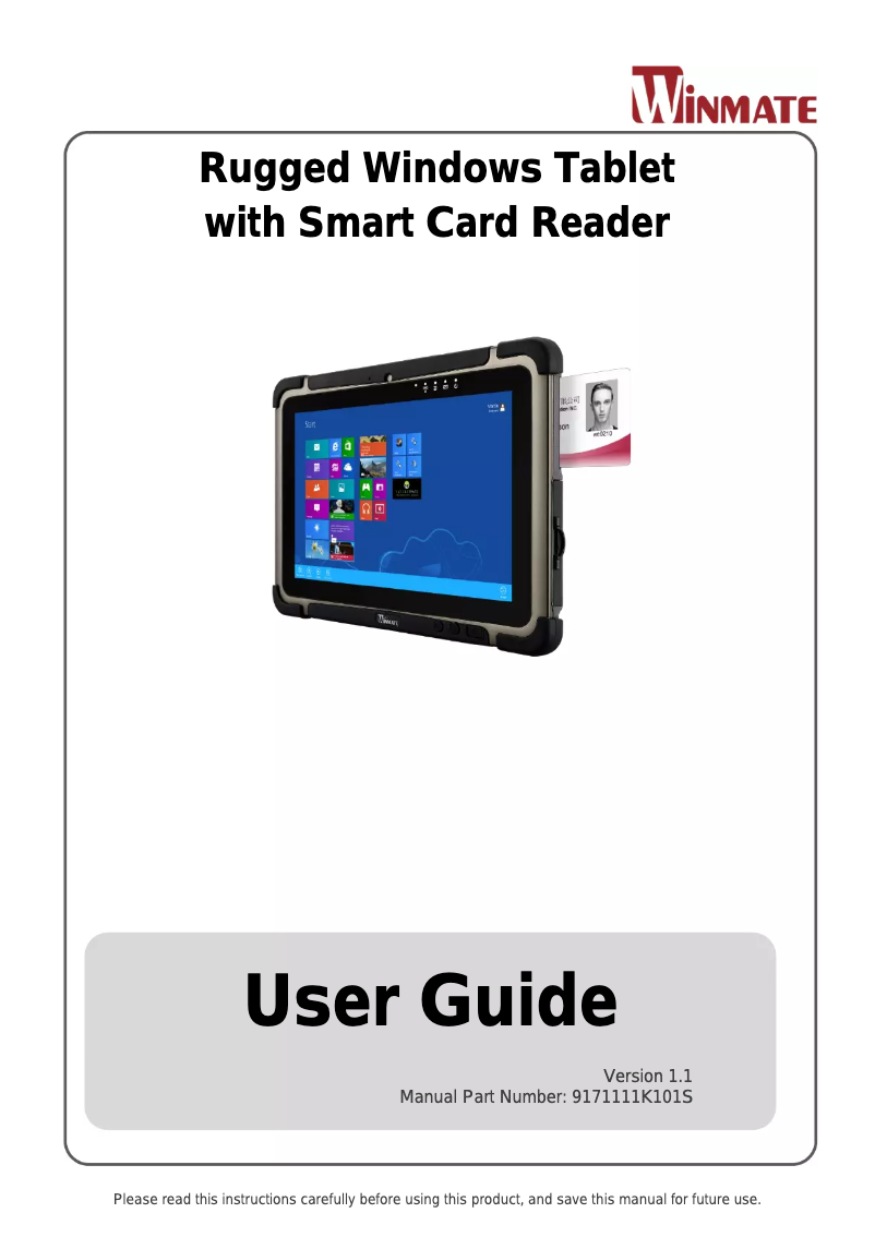 Page 1 de la notice Manuel utilisateur Winmate M101BT