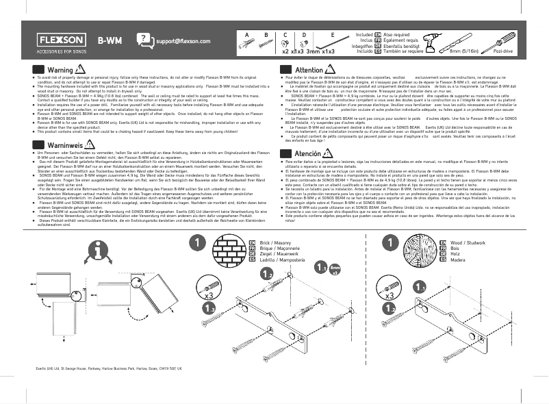 Image de la première page du manuel de l'appareil Sonos Beam B-WM