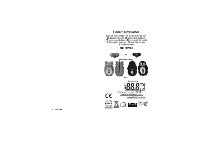 Image de la première page du manuel de l'appareil SC 1280