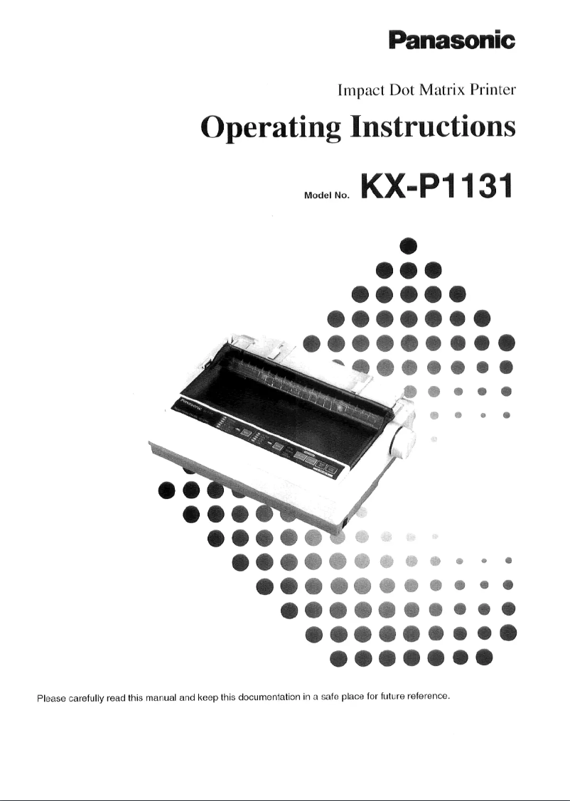 Image de la première page du manuel de l'appareil KX-P1131