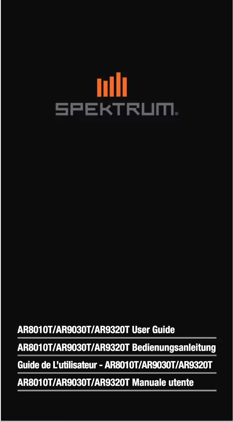 Page 1 de la notice Manuel utilisateur Spektrum AR9320T