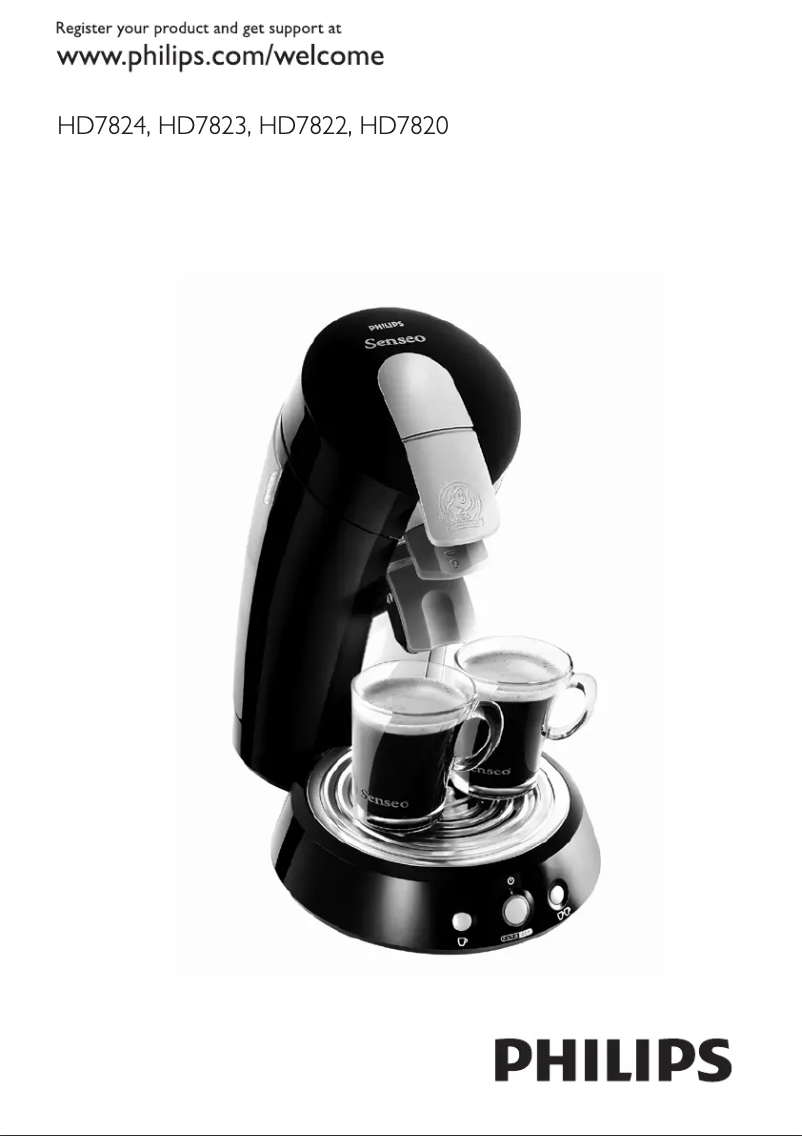 Page 1 de la notice Manuel utilisateur Philips Senseo HD7822