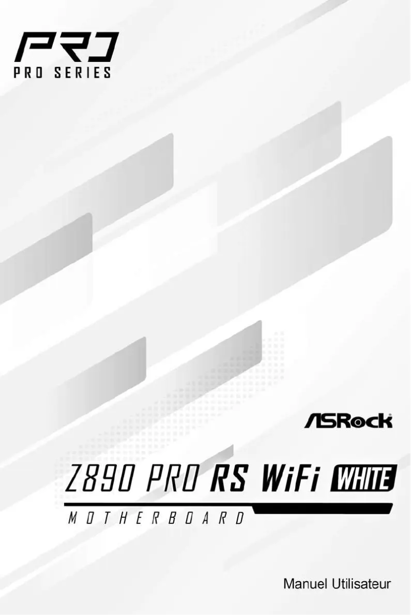 Image de la première page du manuel de l'appareil Z890 Pro RS WiFi White