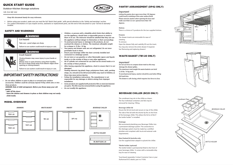 Page n°1 - Guide de démarrage rapide DCS ADR224