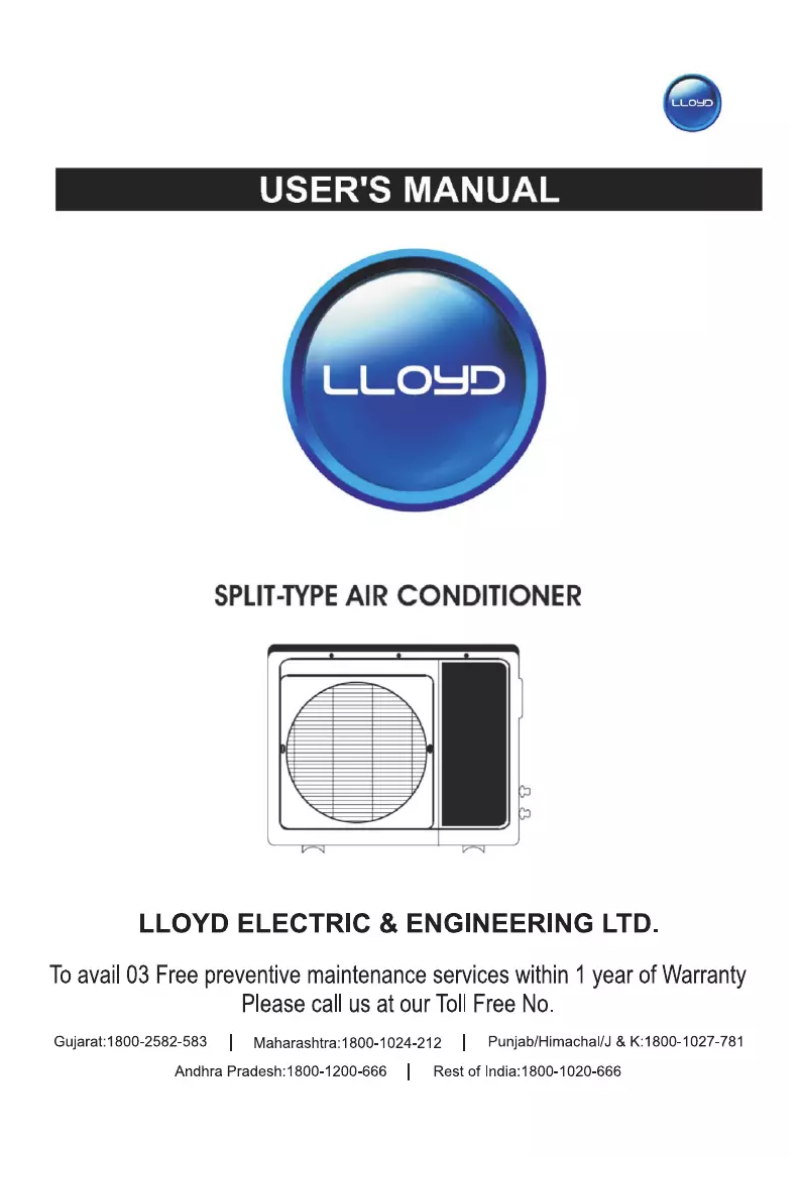 Page n°1 - Manuel utilisateur Lloyd LS13A2N