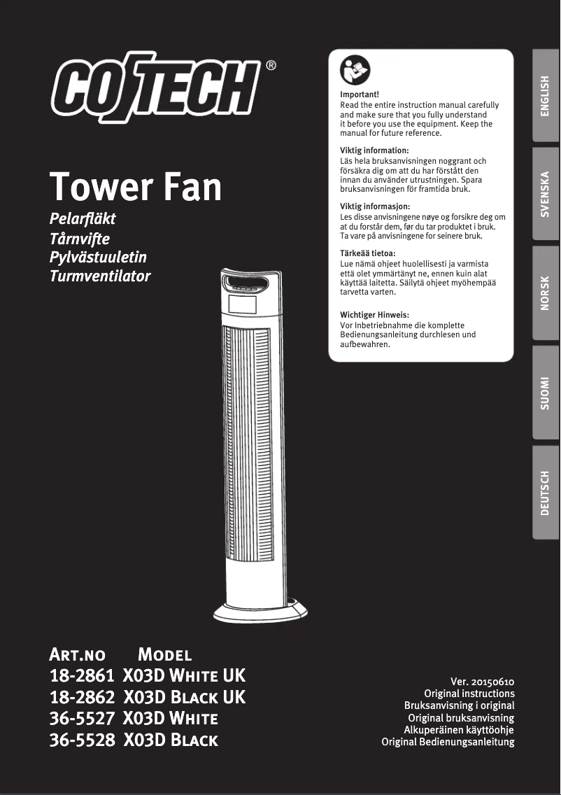 Página 1 del manual Manual de usuario Cotech X03D