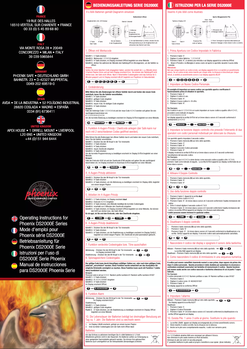 Page 1 de la notice Manuel utilisateur Phoenix DS2000E DataCare